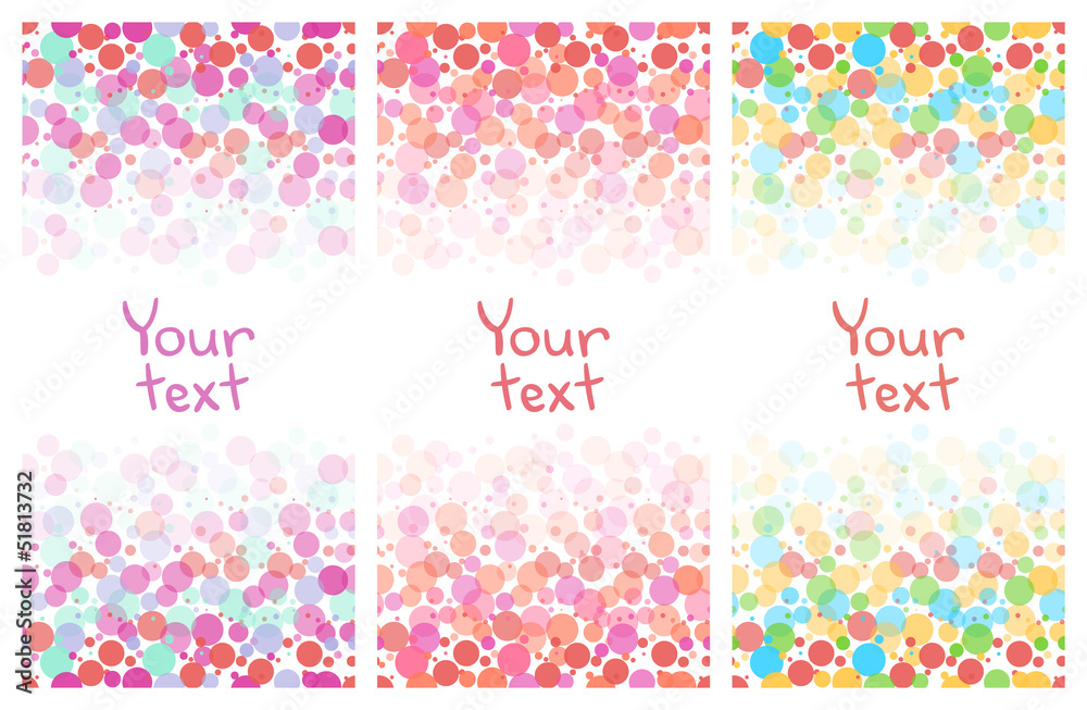 Abstract geometric colorful banners set on white, vector