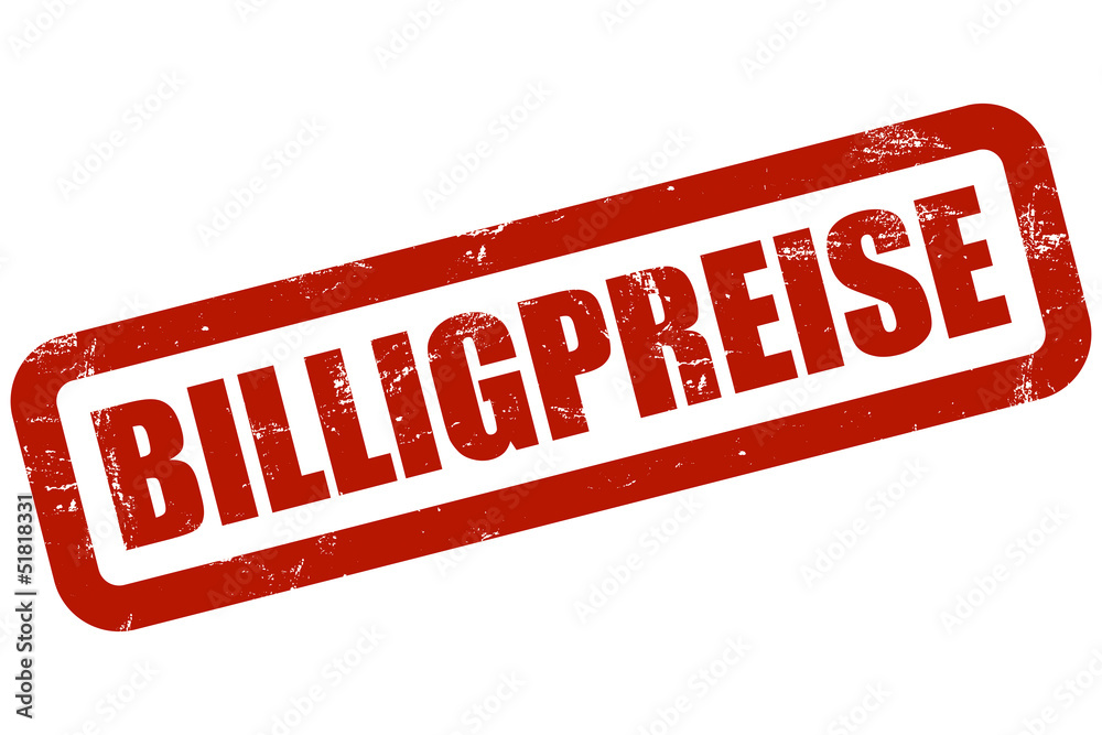 Fototapeta premium Grunge Stempel rot BILLIGPREISE