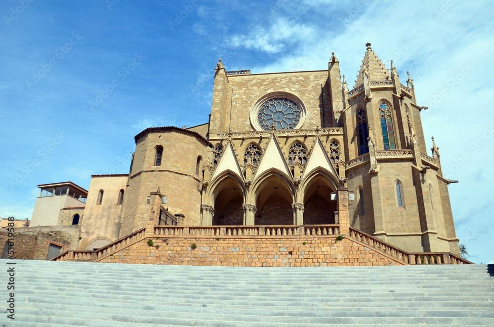 Fototapeta premium Collégiale Sainte Marie, Manresa, vue d'ensemble