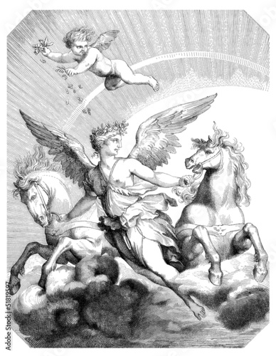 Fotografija Glorious Angel : Goddess Aurora - Art 17th century