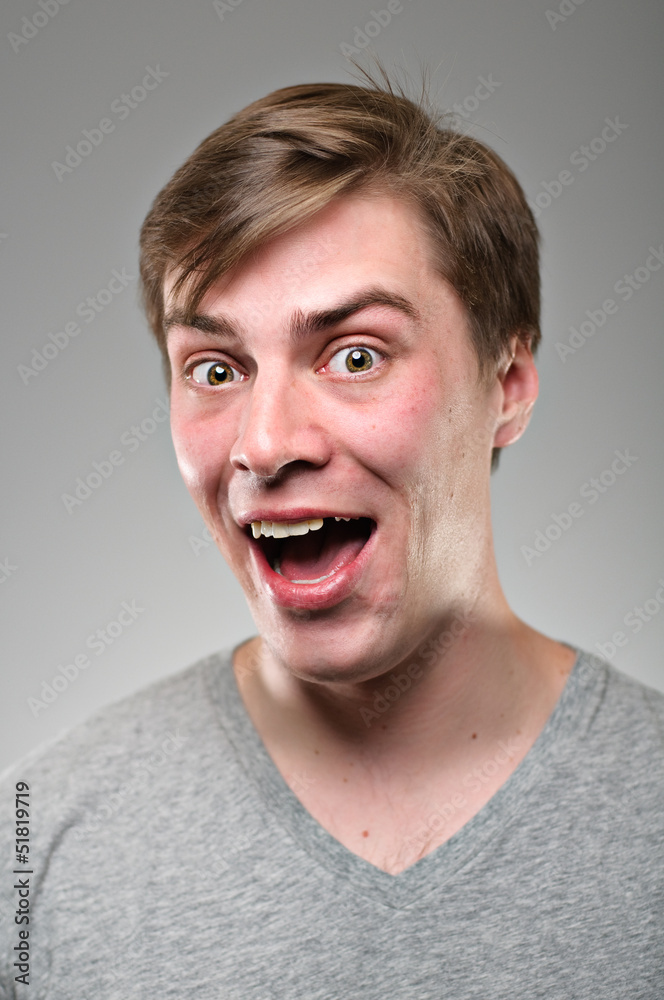 Caucasian Man Smiling With Missing Tooth Portrtait Caucasian Man Smiling With Missing Tooth Portrtait