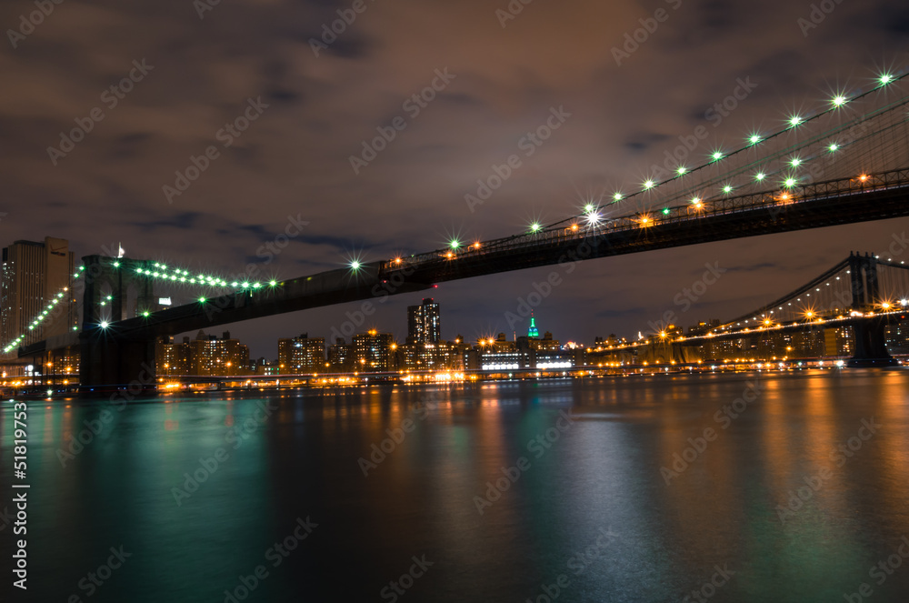 Obraz premium Brookly Bridge at night