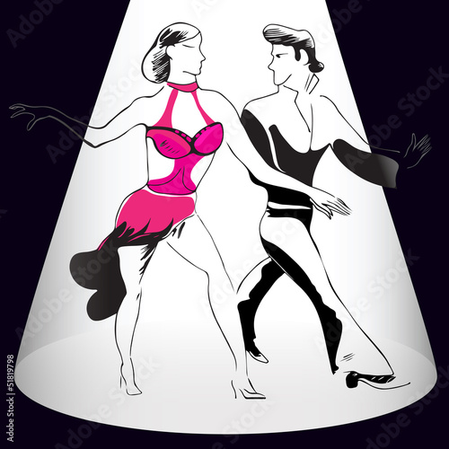 Man and woman come to dance.