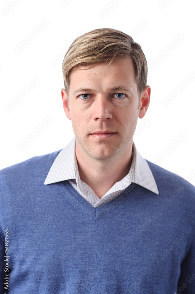 Young Caucasian Man Blank Expression Young Caucasian Man Blank Expression