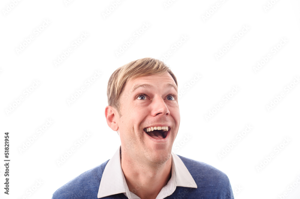 Young Caucasian Man With A Cheerful Expression Young Caucasian Man With A Cheerful Expression