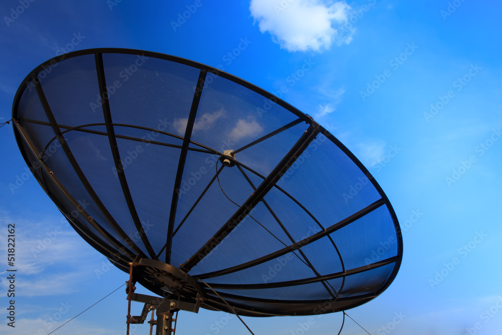 Satellite dish and blue sky