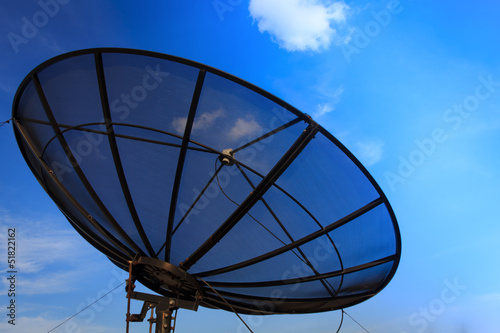 Satellite dish and blue sky