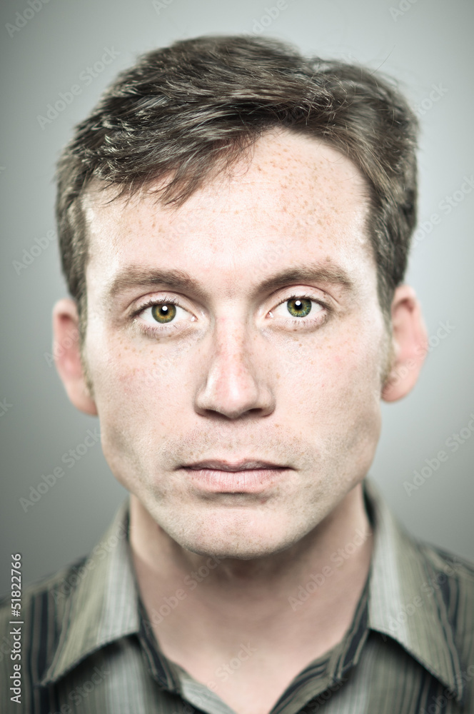 Young Caucasian Man Blank Expression Portrait Young Caucasian Man Blank Expression Portrait