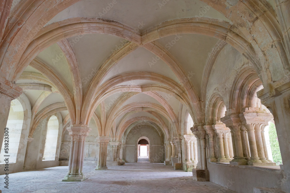 voûte croisée d'ogive - salle capitulaire - Abbaye de Fontenay