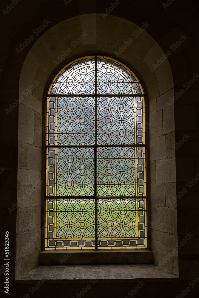 Vitrail de l'abbaye de Fontenay