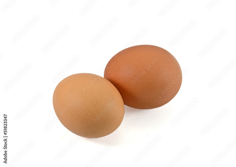 An eggs are isolated on a white background An eggs are isolated on a white background