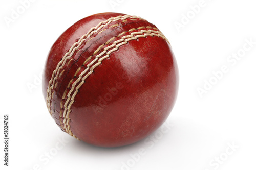 Cricket Ball Isolated On White Background
