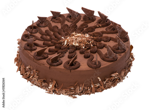 Ruffle decorated Chocolate torte - cake