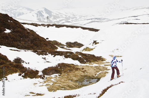 Skiing in the Glenshee ski area, Scotland