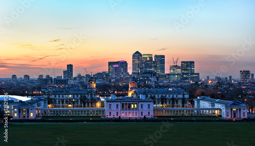 Canary Wharf View from Greenwich Hill