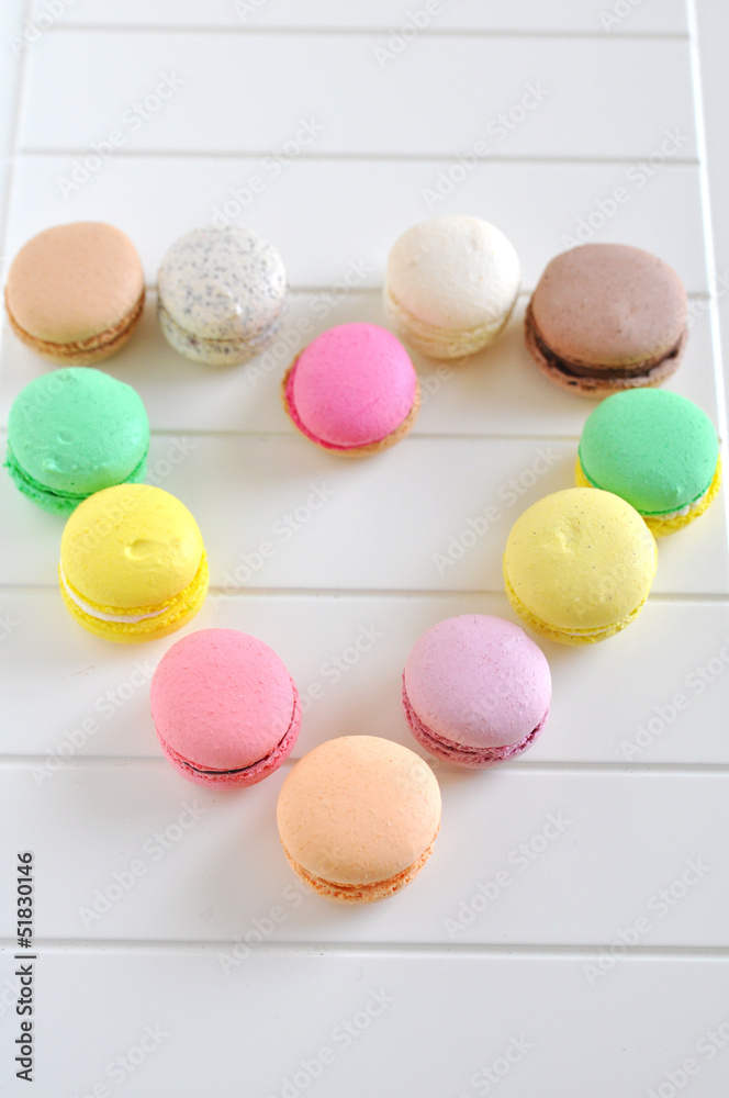 Obraz premium Herz aus Macarons