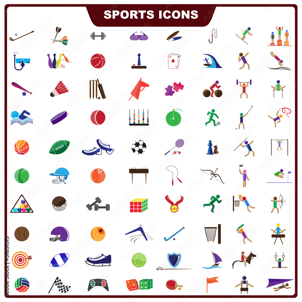 vector illustration of complete set of sports icon vector illustration of complete set of sports icon