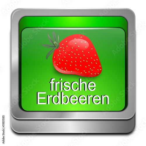 frische Erdbeeren Button