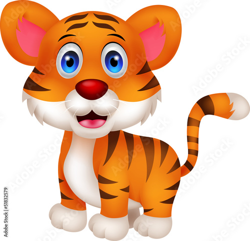 Cute baby tiger cartoon