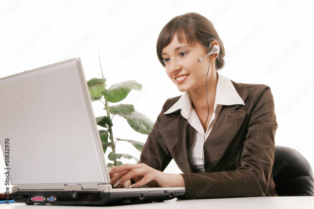 Young woman using computer Young woman using computer