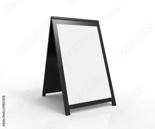 Very modern looking street advertising sign.