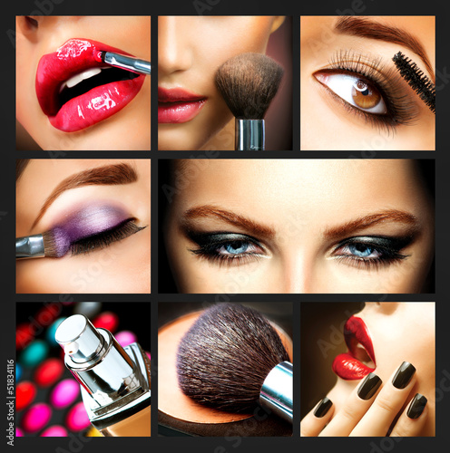 Makeup Collage. Professional Make-up Details. Makeover #51834116