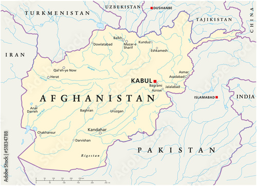 Afghanistan map  Afghanistan Landkarte 
