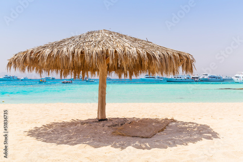 Idyllic beach of Mahmya island with turquoise water  Egypt