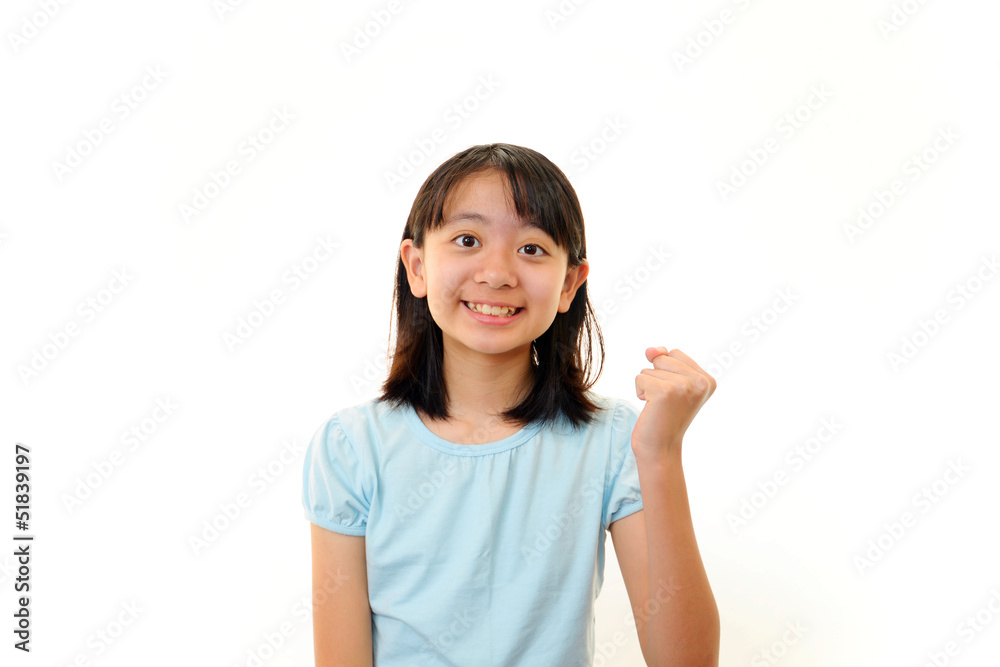 ガッツポーズの女の子 ガッツポーズの女の子