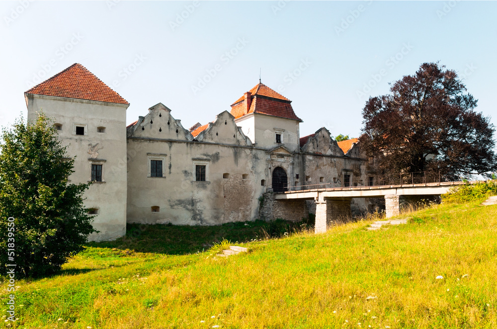 Svirz castle in Lviv oblast, Ukraine