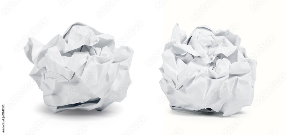 Naklejka premium Crumpled paper balls