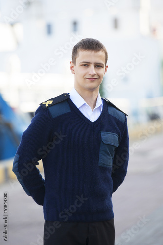 boatswain near the boat photo