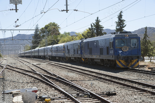 Blue Train in the Karoo at Matjiesfontein S Africa