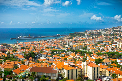 Beautiful view of Funchal, Madeira Island, Portugal photo