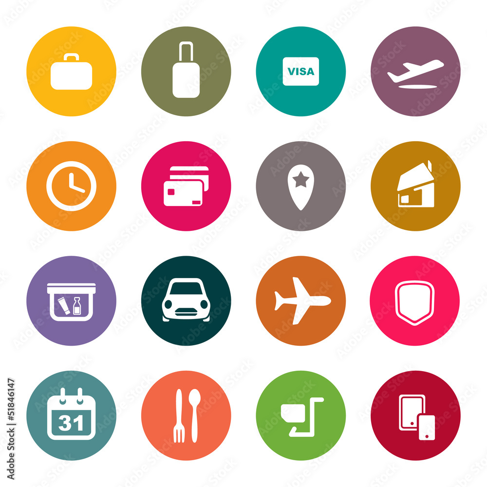 travel icons travel icons