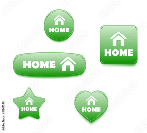 Home Buttons Green