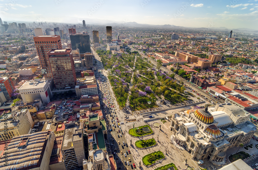 Naklejka Widok na miasto Meksyk