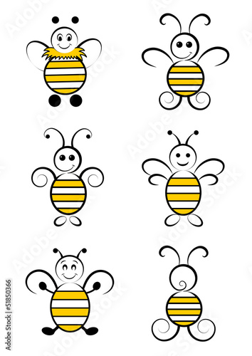 Symbole von Honig-Bienen