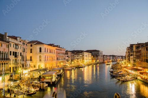 VENICE  ITALY - JUNE 30  View from Rialto bridge on June 30  201