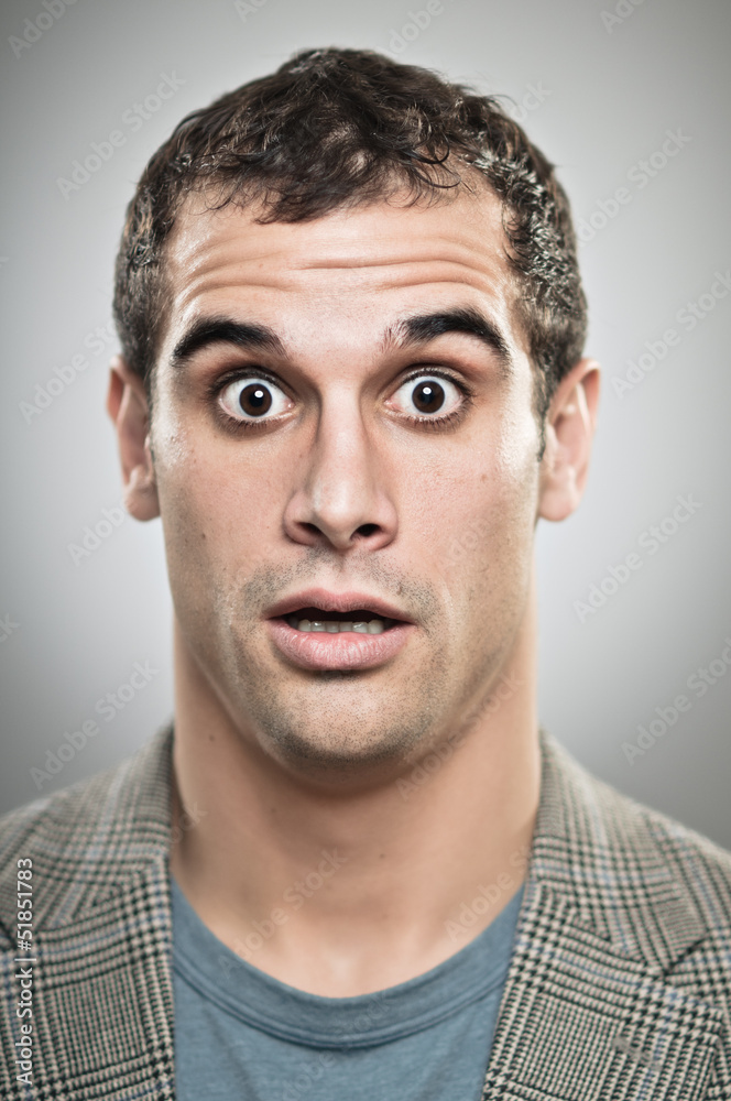Caucasian Man Worried Expression Portrtait Caucasian Man Worried Expression Portrtait