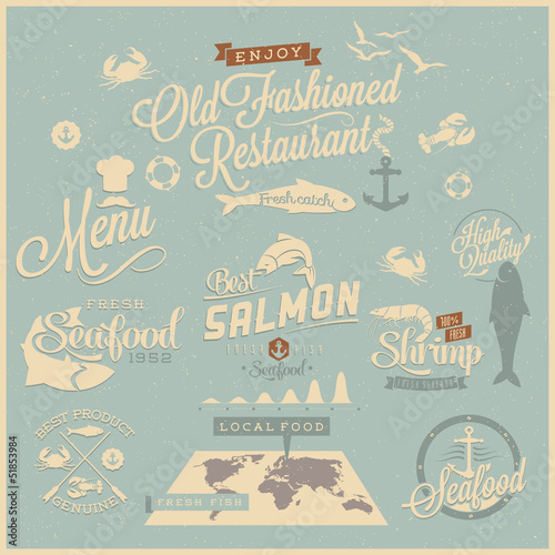 Old Fashioned restaurant - Typography design