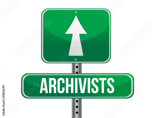 Картината върху платно archivist road sign illustration design