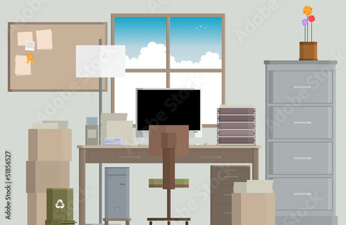 Crowded Work Desk