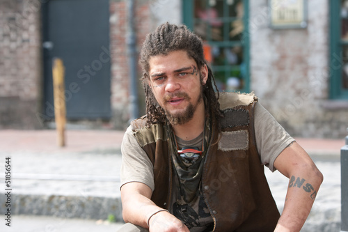 Young man with dreadlocks