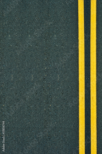 Double Yellow Lines on road.