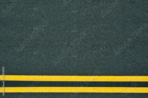 Double Yellow Lines on road.