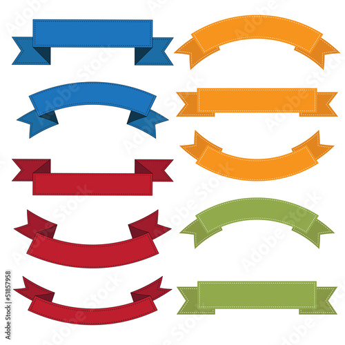 Free Download Set of old ribbon banner,Illustration - GFXLoad