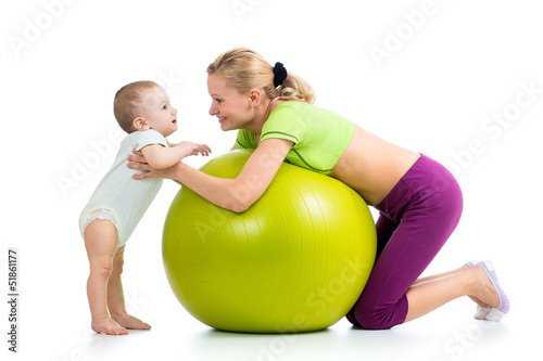 mother with baby having fun...