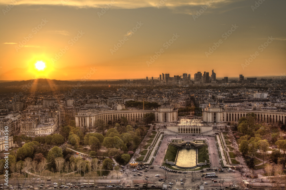 Paris Panorama at sunset