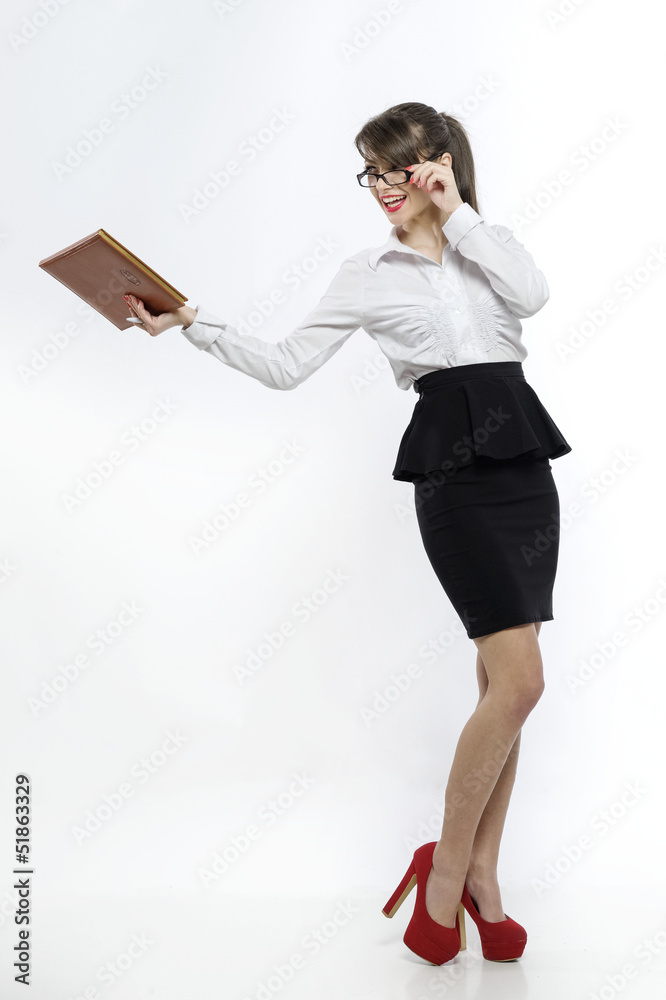 Portrait of a young attractive business woman. Portrait of a young attractive business woman.